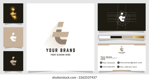 Letter ti or it monogram logo with business card design