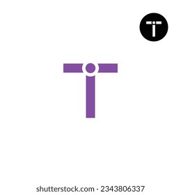 Letter TI IT Monogram Logo Design Simple