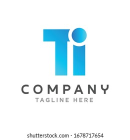 letter Ti Simple Logo Design