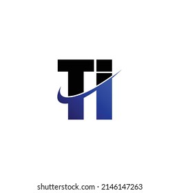 Letter TI simple logo design vector