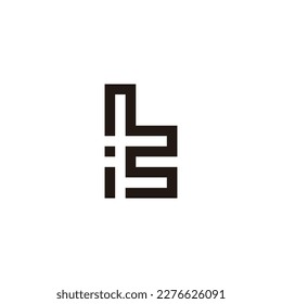 Letter it ti i t square geometric symbol simple logo vector