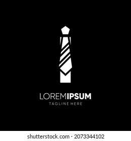 Letra I Tie Elegant Logo Design Vector Icono Gráfico Emblema Ilustración Plantilla de fondo