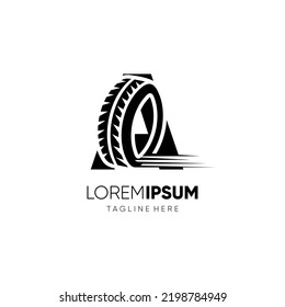 Letter A Tire Logo Design Vektorsymbol Grafikgrafik Illustration 