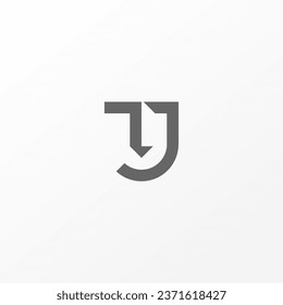 Letra TJ o JT con icono vector de logotipo de concepto de cara
