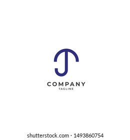 Letter TJ JT logo icon template