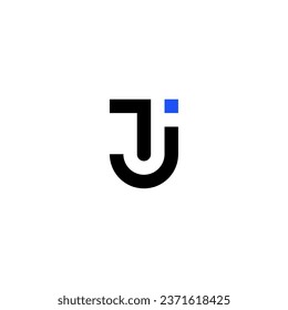 Letter TJ or JT with smile face logo concept vector icon