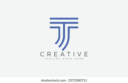 Letter TJ logo design template vector illustration