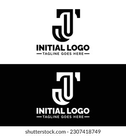 Letter TJ logo icon design template elements