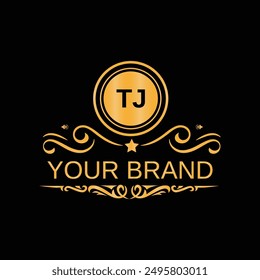 Letra TJ Logo y diseño de monograma para el conocimiento de la marca