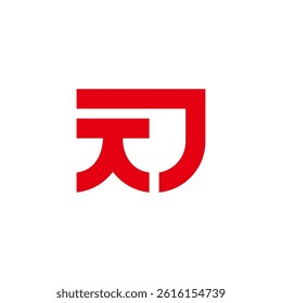 letter tj motion run emblem shield logo vector 