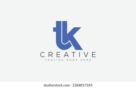 Plantilla de diseño de logotipo TK carta ilustración vectorial