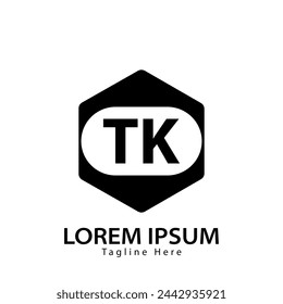 logo de TK. TK. Ilustración del vector del diseño del logotipo de TK para la compañía creativa, negocio, industria
