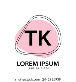 logo de TK. TK. Ilustración del vector del diseño del logotipo de TK para la compañía creativa, negocio, industria
