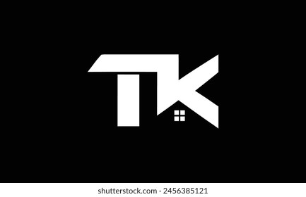 Letra TK Vector de Bienes Raíces Logo Plantilla