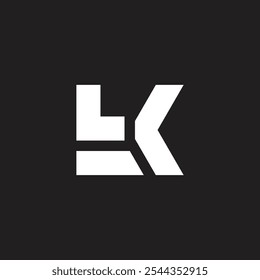 letter tk stripes geometric line logo vector 