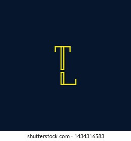 letter TL LT L Clean and Minimal Initial Based Logo Design
