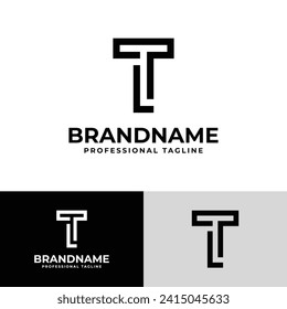 Logotipo moderno de la carta TL, adecuado para negocios con iniciales TL o LT