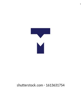 Letter TM initial simple logo design