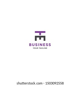 letter tm logo design template