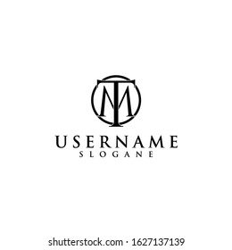 letter TM logo design vector art