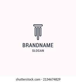 Letter TM logo icon flat design template