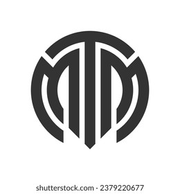 diseño vectorial del icono del logotipo de la letra TM