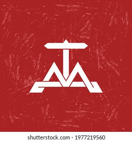 Letter TM MT bold geometric unique logo icon sign symbol design concept. Vector illustration