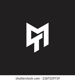 vector de logotipo geométrico simple tm de letra