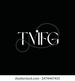 Letter TMFG luxury modern logo design, suitable for your company