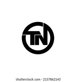 Letter Tn Circle Logo Design Vector Stock Vector (Royalty Free ...