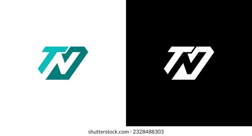 Letter TN negative space logo, TN Monogram, Initial TN Logo, TN Logo, Icon, Vector