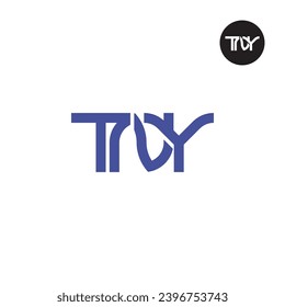 Diseño de logotipo de monograma TNY