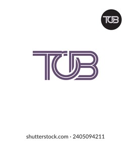 Letter TOB Monogram Logo Design with Lines