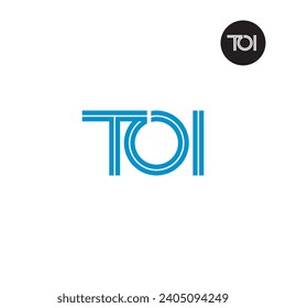 Letter TOI Monogram Logo Design with Lines