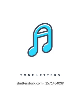 Letter Tones Illustration Vector Template. Suitable for Creative Industry, Multimedia, entertainment, Educations, Shop, and any related business