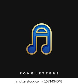 Letter Tones Illustration Vector Template. Suitable for Creative Industry, Multimedia, entertainment, Educations, Shop, and any related business