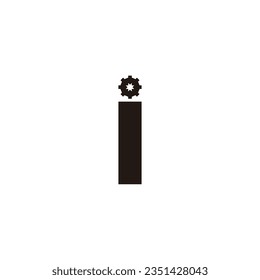 Letra i herramienta símbolo geométrico simple vector logo