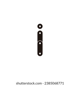 Letra i herramienta símbolo geométrico simple vector logo
