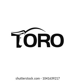 letter TORO vector logo. Bull logo.