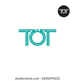 Letter TOT Monogram Logo Design with Lines