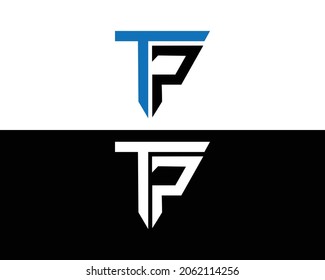 Letter TP Abstract Logo Design Vector Illustration.