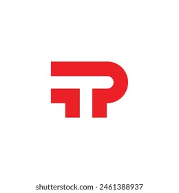 letter tp arrow motion geometric movement logo vector 