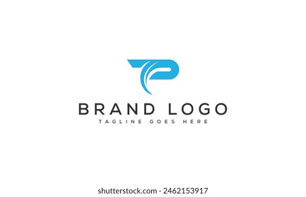 Diseño de Plantilla de Vector de diseño de logotipo TP de la letra para la marca