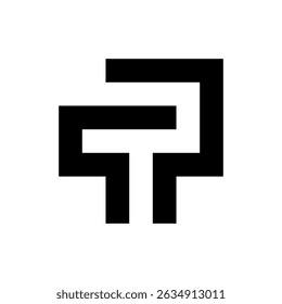 Letter TP or PT creative monogram logo