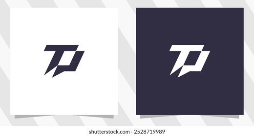 Letra tp pt logotipo design vetor