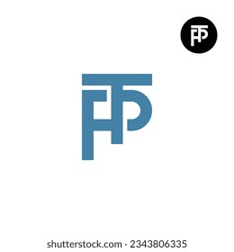 Letter TP PT Monogram Logo Design Simple