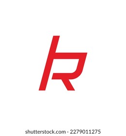 letter tr abstract geometric logo vector 