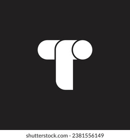 letter tr geometric simple logo vector
