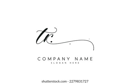 letter TR logo design handwriting signature style vector template