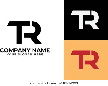 letter TR logo design with vector file